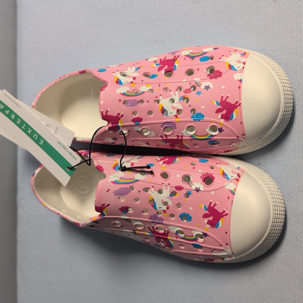 🌈5/$20🌈Bundle!😍Euxterpa Kids Water Pink Unicorn Girls Summer  Sneakers Size 2